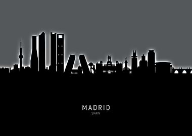 Madrid Spain Skyline