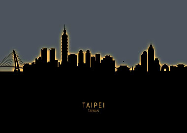Taipei Taiwan Skyline