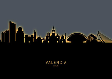 Valencia Spain Skyline