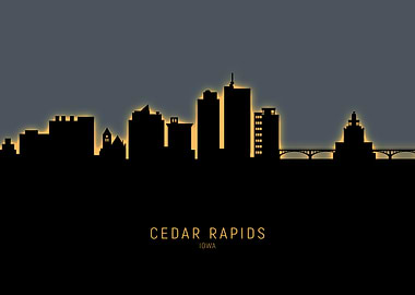 Cedar Rapids Iowa Skyline