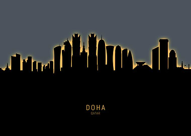 Doha Qatar Skyline
