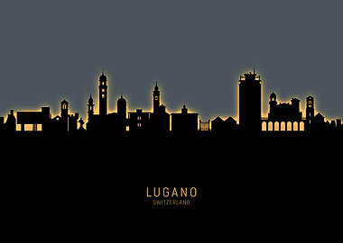 Lugano Switzerland Skyline