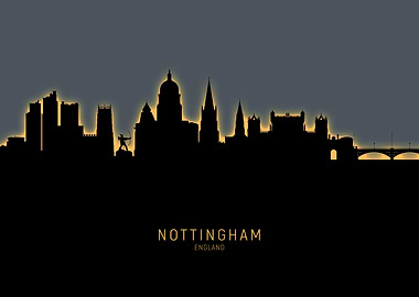 Nottingham England Skyline