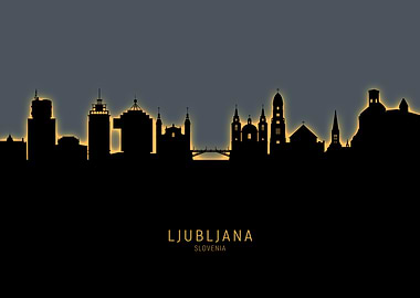 Ljubljana Slovenia Skyline