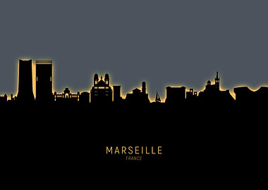 Marseille France Skyline