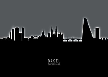 Basel Switzerland Skyline