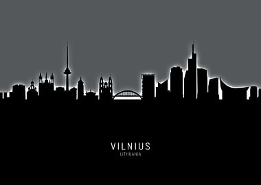 Vilnius Lithuania Skyline