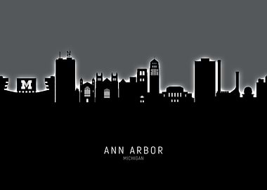Ann Arbor Michigan Skyline