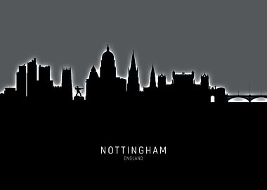 Nottingham England Skyline