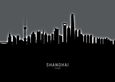 Shanghai China Skyline