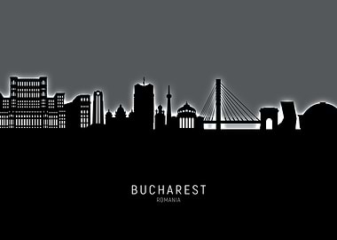Bucharest Romania Skyline