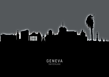 Geneva Switzerland Skyline