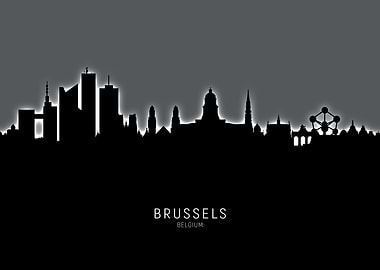 Brussels Belgium Skyline