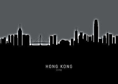 Hong Kong China Skyline