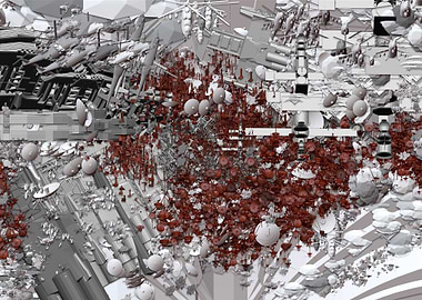 Space sat and human stuffs