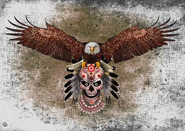 Flying Eagle and Skull