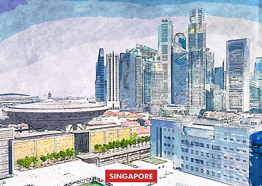 Singapore City Skyline