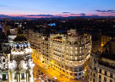 Sunset over Madrid
