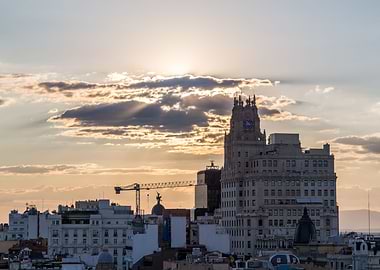 Sunset over Madrid