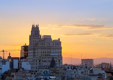 Sunset over Madrid