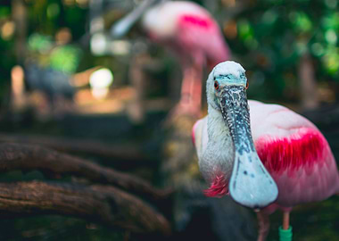 Pink Blue Billed Bird