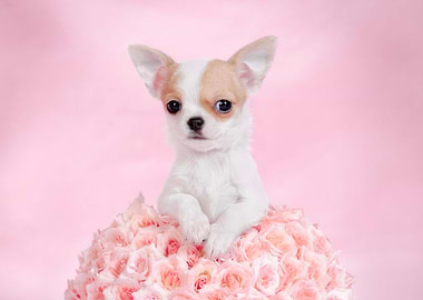Pink Chihuahua puppy