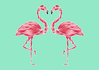 Origami Flamingos