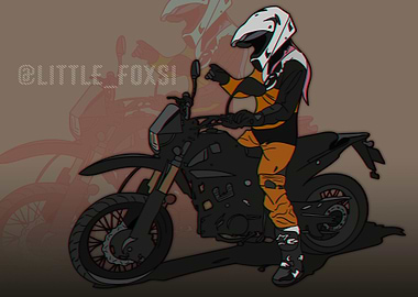 Girl on dirtbike
