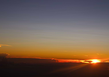 Sunset from flight