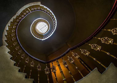Golden spiral stairs