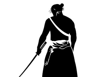 Samurai holding katana