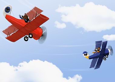 cat and mouse dogfight