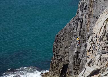 Climbers in Pembroke