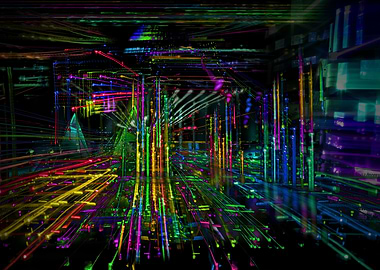 Futuristic city landscape