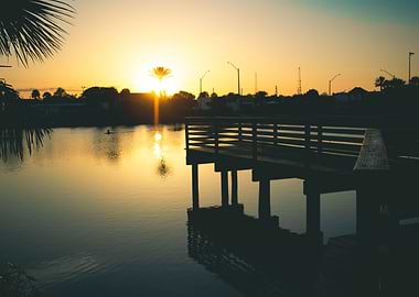 Dock at sunset