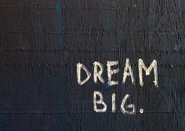 Dream Big Black Canvas