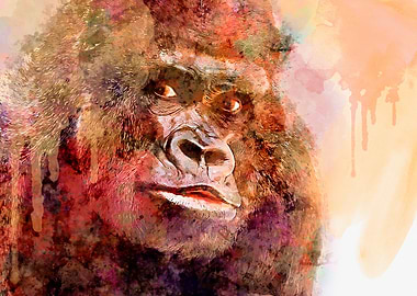 Gorilla Watercolor