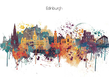 Edinburgh Scotland Skyline