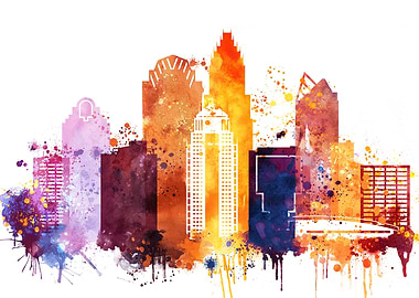 Charlotte City Skyline