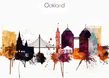 Oakland California Skyline