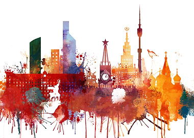 Moscow Russia Skyline