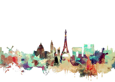 Paris France Skyline