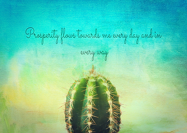Prosperity Mantra Cactus