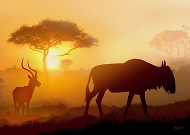 Sunset in the Savanna