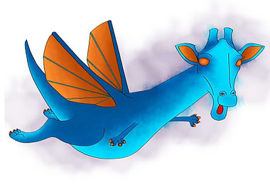 Flying Blue Dragon
