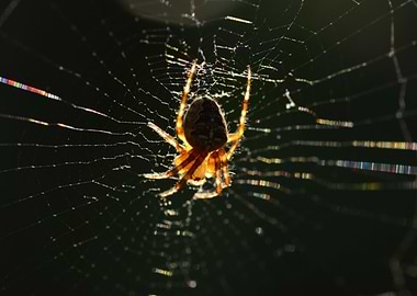 Spider over the sunset