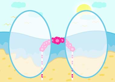 Frame wedding text beach