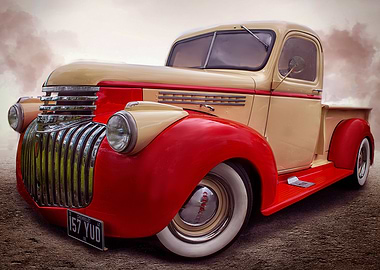 Red and cream machine