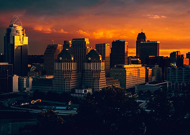 Sunset over Cincinnati