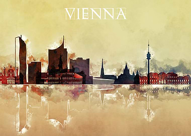 Vienna Austria Skyline